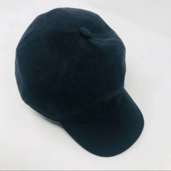 Barney´s New York Black Wool Cashmere Driving Hat Men